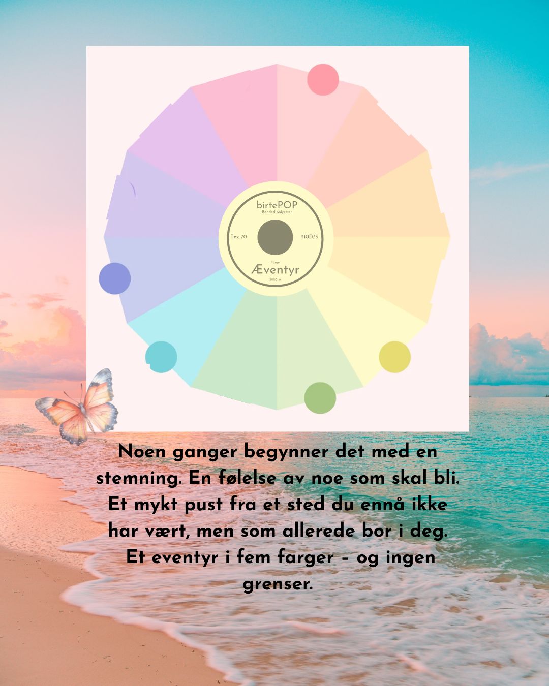 Æventyr - flerfarget tråd i nydelige pastelltoner FORHÅNDSSALG
