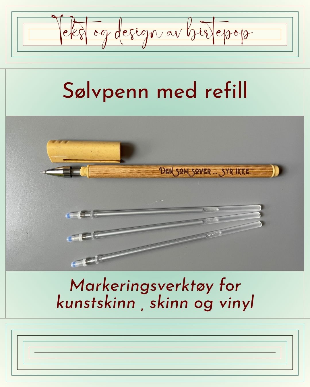 Silver pen - Marking span with silver ink for artificial leather, leather and vinyl