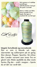 Æventyr - flerfarget tråd i nydelige pastelltoner