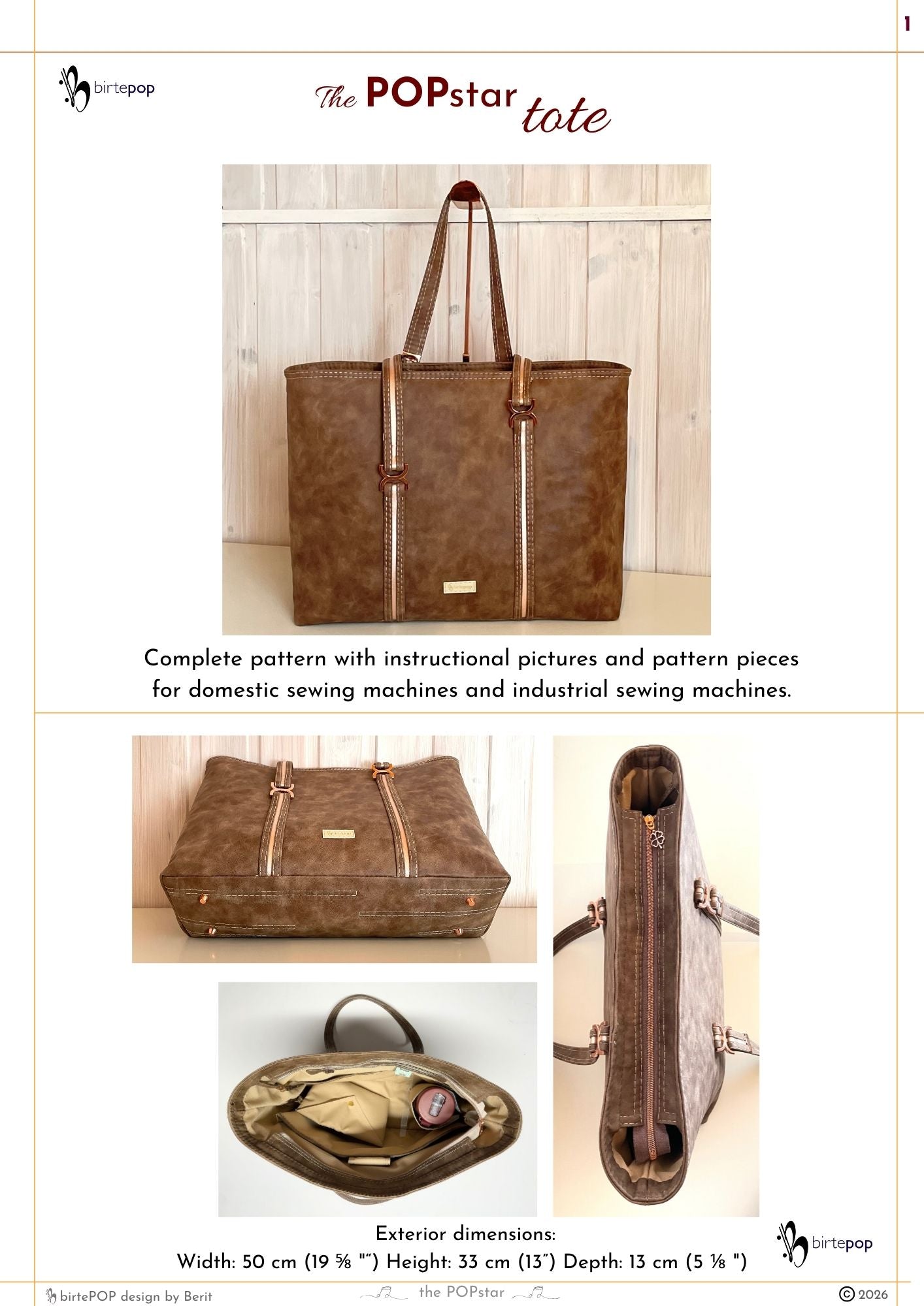 The POPstar tote english pattern