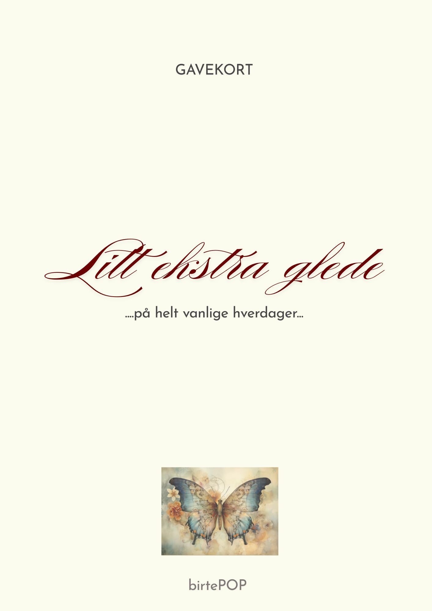 Gavekort - Litt ekstra glede